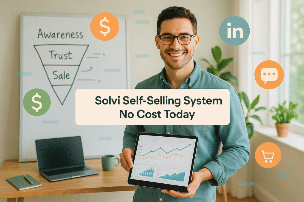 Solvi Self Selling System overlay for a solopreneur